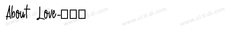 About Love字体转换